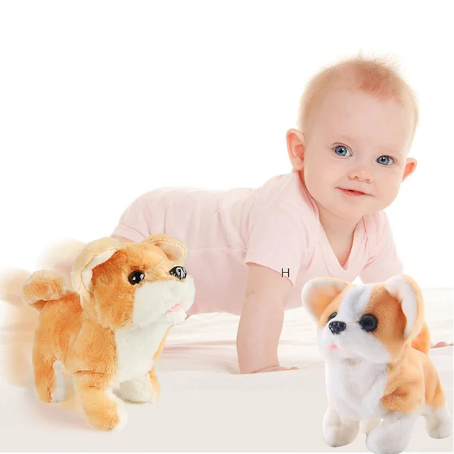18CM Electric Simulation Puppy Plush Toys Interactive Cute Dog Robot Funny Wagging Shaking Toy for Kids Birthday  Xmas Gift 5
