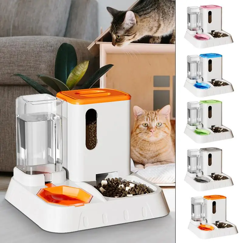 

Cat Food Dispenser Automatic Cat Feeder Dispenser Anti Slip Easy Installation Detachable Pet Feeding dog cat Pets Accesserios