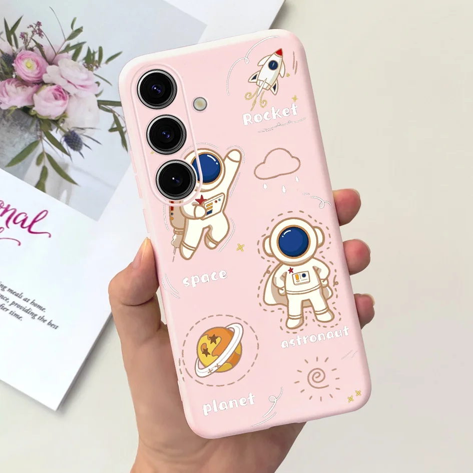 Lovely Yellow Duck Astronaut Matte Silicone Soft Phone Case