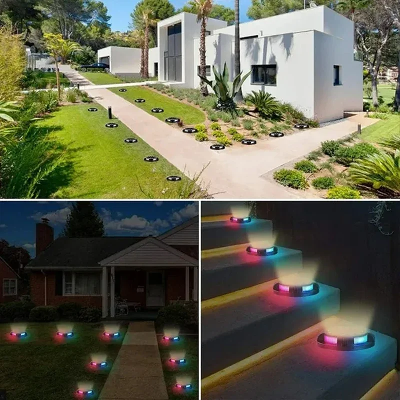 12LED Solar Power Disk Light Outdoor Garden Solar Underground Light Deck Light S