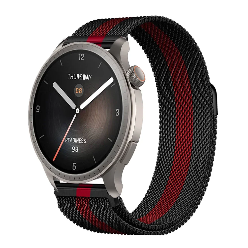 Milanese Stainless Steel Smartwatch Strap - Adjustable Mesh Wristband