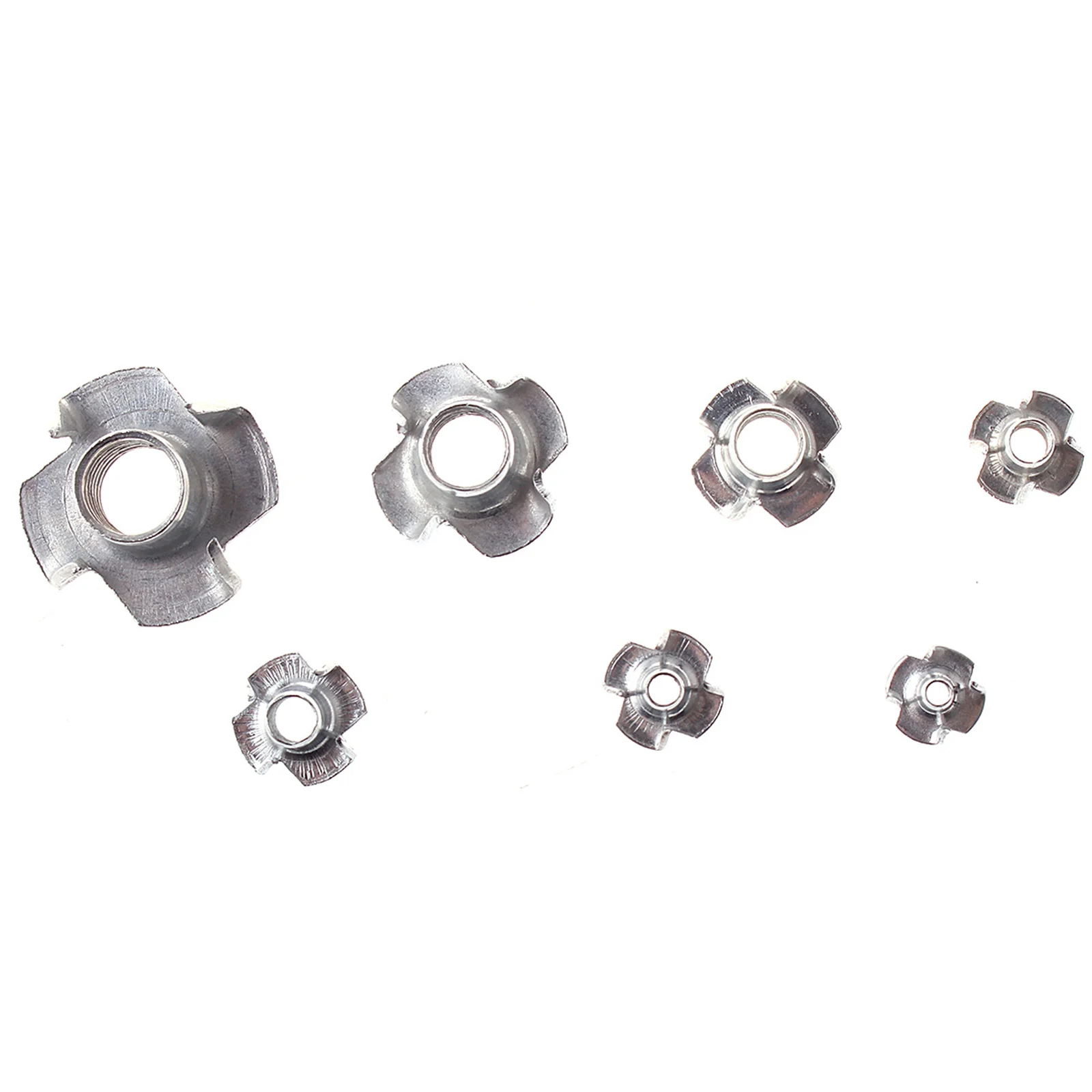 T-Nuts 3/8-16 Inch (100 Pack) Choose Size/Quantity/Material By Bolt Dropper Pronged Tee Nut. For Wood Rock Climbing Holds Cabinetry Etc
