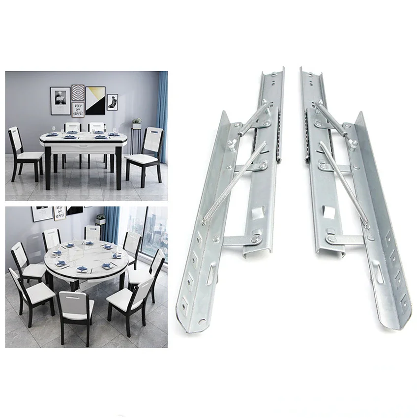 Folding Dining Table Bracket With Hydraulic Buffer Telescopic Desk