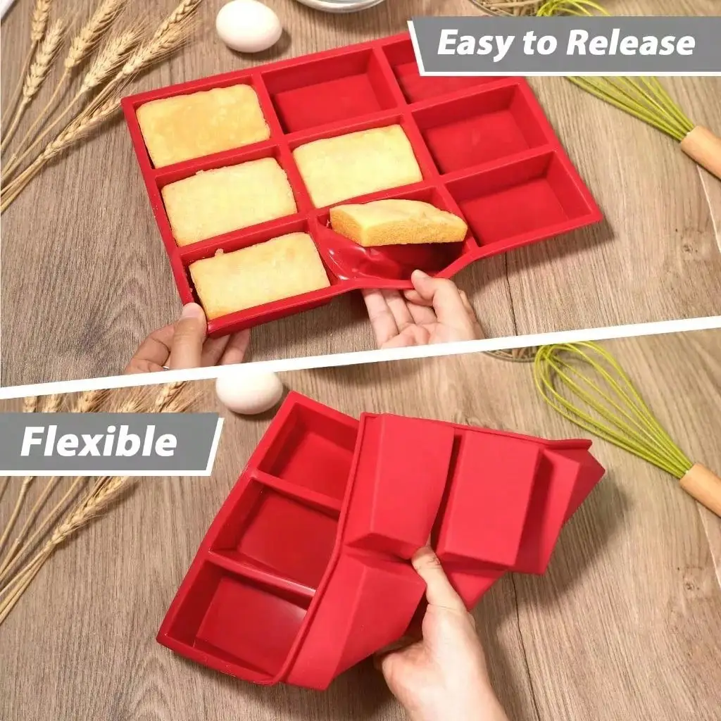 Silicone Mini Loaf Baking Mold for Cakes, Bread, and Treats