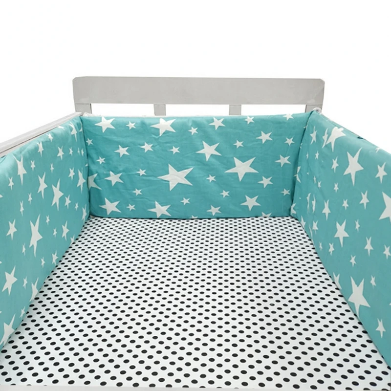 Baby Crib Fence 200*30cm Cotton Bed Protection Railing Thicken Bumper One-piece Crib Around Protector for crib bumper