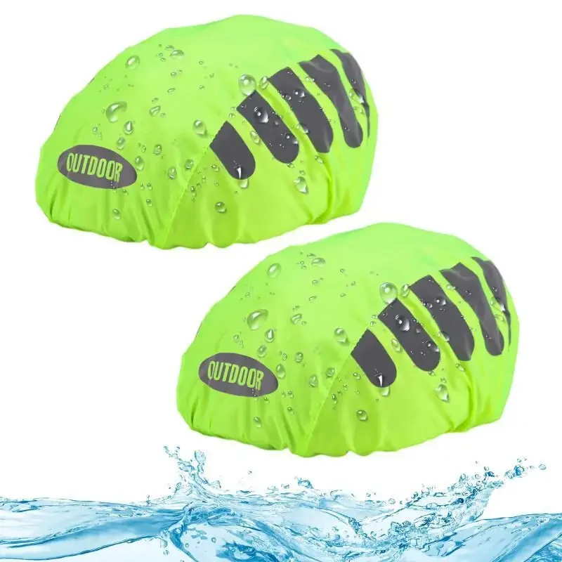 Waterproof Bicycle Helmet Rain Cover High Visibility Reflective Safety