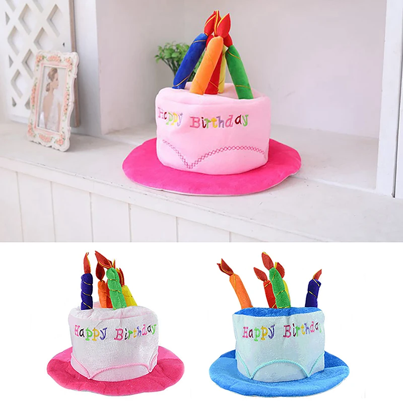 Description Picture 3 of itemBirthday Cake Hat Birthday Candle Hat Adult Happy Birthday Party Decor Kids Hat Birth Gift Decor