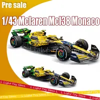 Bburago 1:43 Mclaren Mcl38 Monaco Grand Prix 2024 Diecast Car Model F1 Alloy Miniature 4# Lando Norris 81# Oscar Piastri Car Toy 1