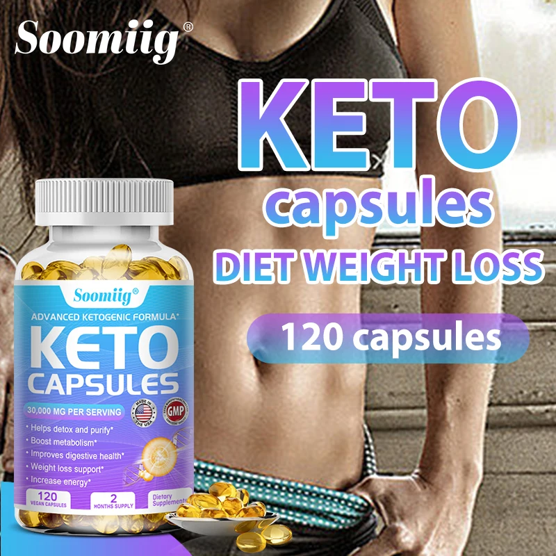 Keto Capsules - Fat Burning, Detoxification, Weight Loss, Metabolism Boost, Weight Management, Immune System Boost