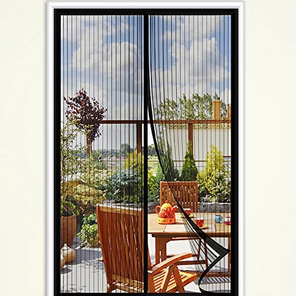 Description Picture 6 of item2024 New Magnetic Screen Door Curtain Anti-Mosquito Net Fly Insect Screen Mesh Automatic Closing 5 Size Easy Installation