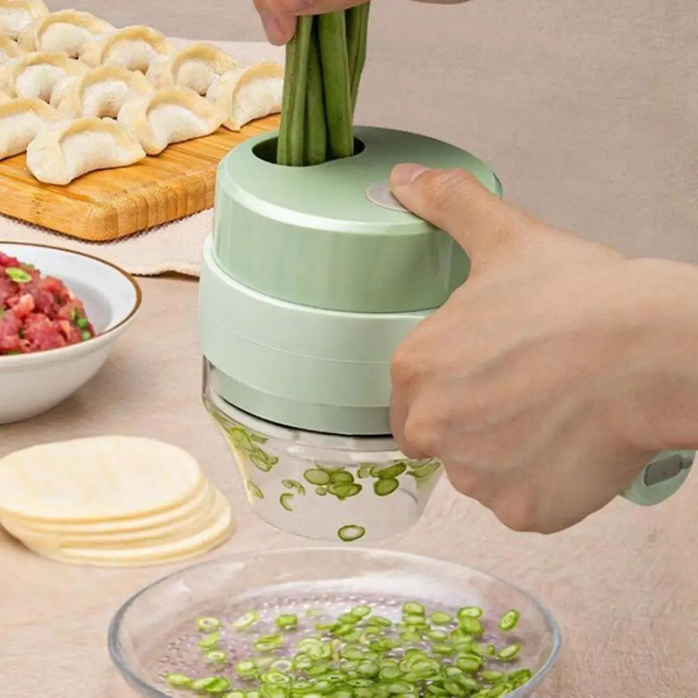 Multicolor Plastic 4 in 1 Handheld Electric Vegetable Cutter