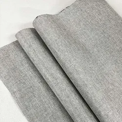 Versatile Multi - Color Self - Adhesive Decorative Fabric with Fine Linen Texture for Framing and Handicrafts (Gray)