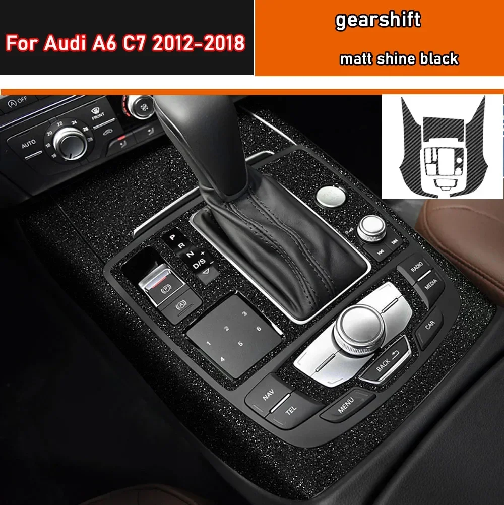 자동차 스타일링 액세서리 Audi A6 C7 2012-2018 용 자동차 기어 패널 장식 스티커