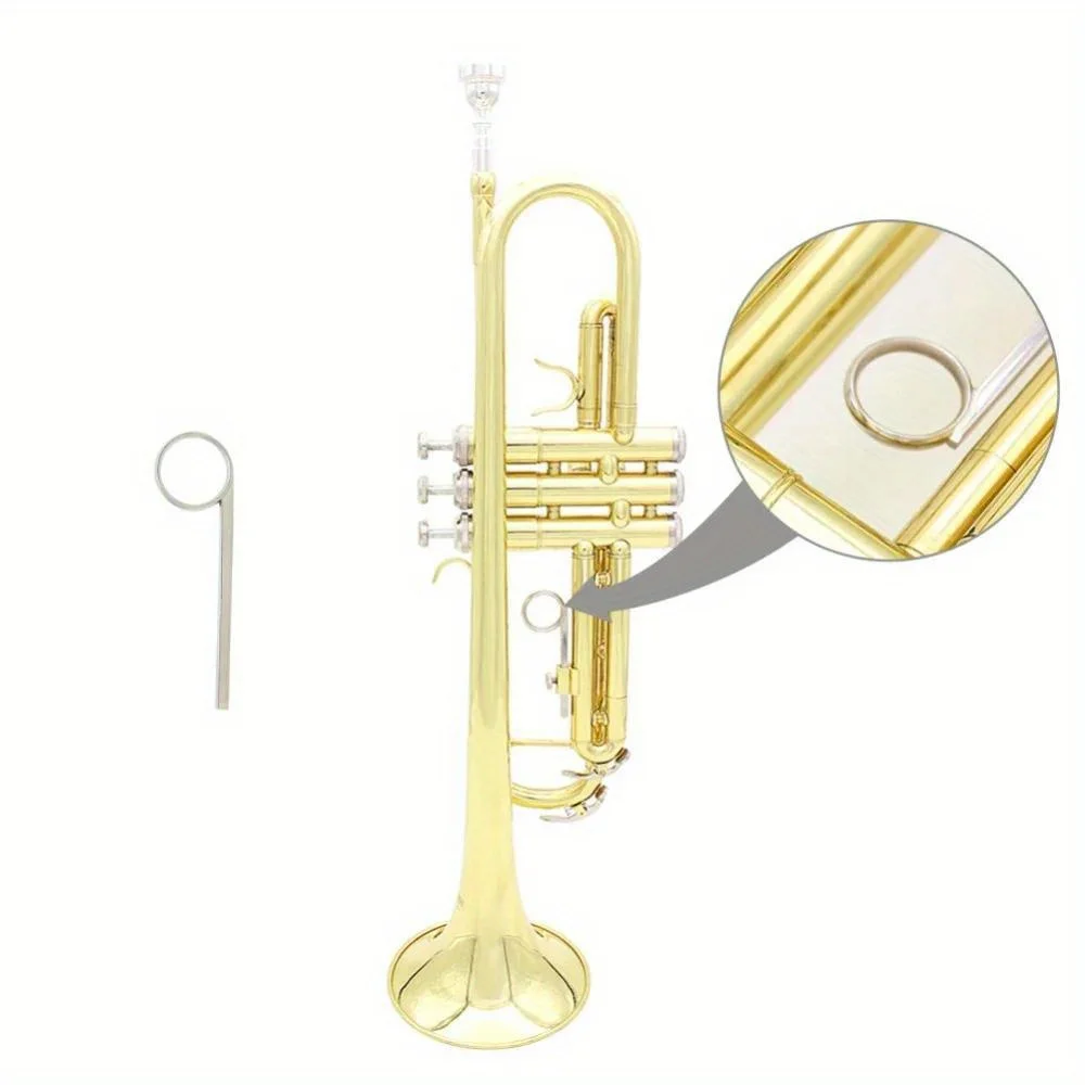 1PC instrument trumpet hand ring finger hook trumpet ring brass accessories hand hook