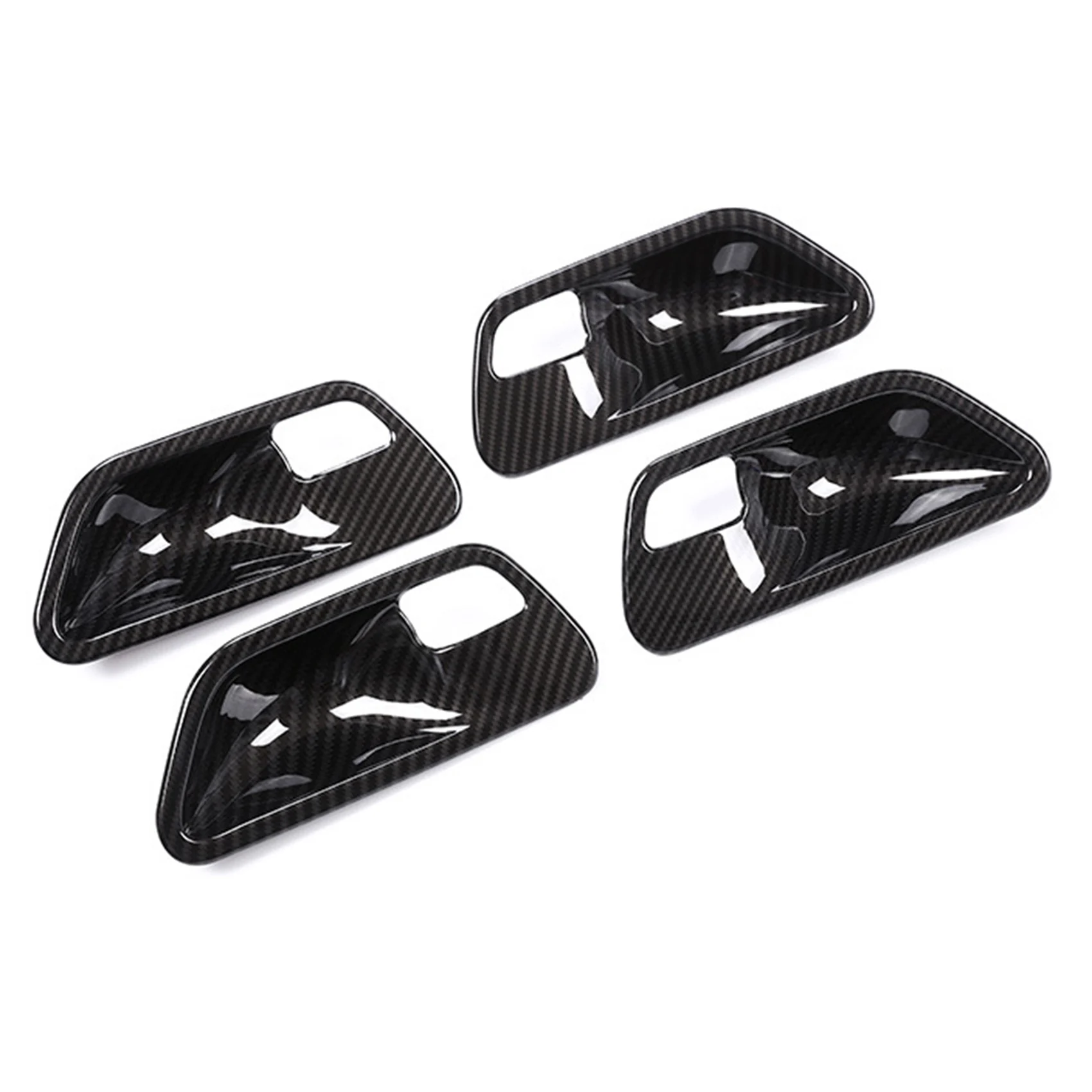 AEA7-카본 파이버 룩 자동차 도어 핸들 커버 트림 -BMW 3 4 시리즈 F30 F34 3GT 인테리어 자동차 액세서리