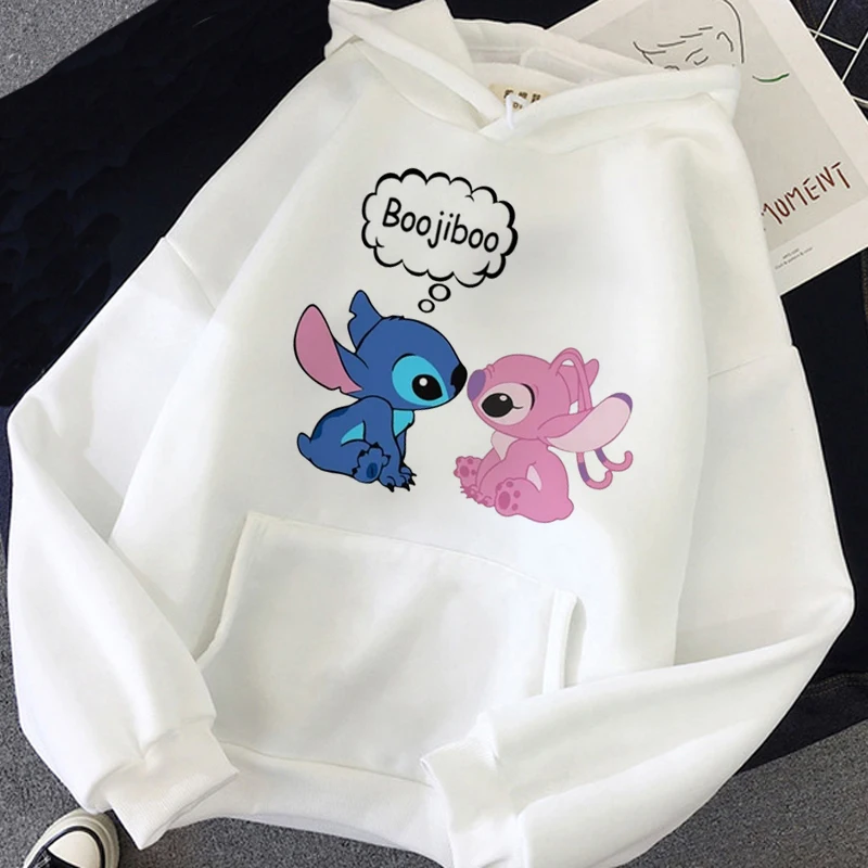 

Disney Hooded Sweater Women's Autumn and Winter Cartoon Print Loose Casual Wear Streetwear Women Long Sleeve Sweatshirts