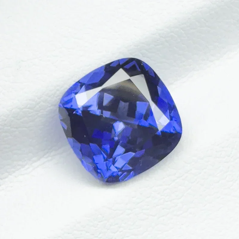 새로운 도매 랩 그로운 사파이어 사각 쿠션 로얄 블루 10x14mm 6.1-6.25캐럿 VVS1 인공 보석 (주얼리 제작용)