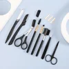 2-17 PCS Eyebrow Trimmer Set Eyebrow Razor Scraping Eyebrow Comb Razor Eyebrow Clip Scissors Tweezers Makeup Tools Sets 5