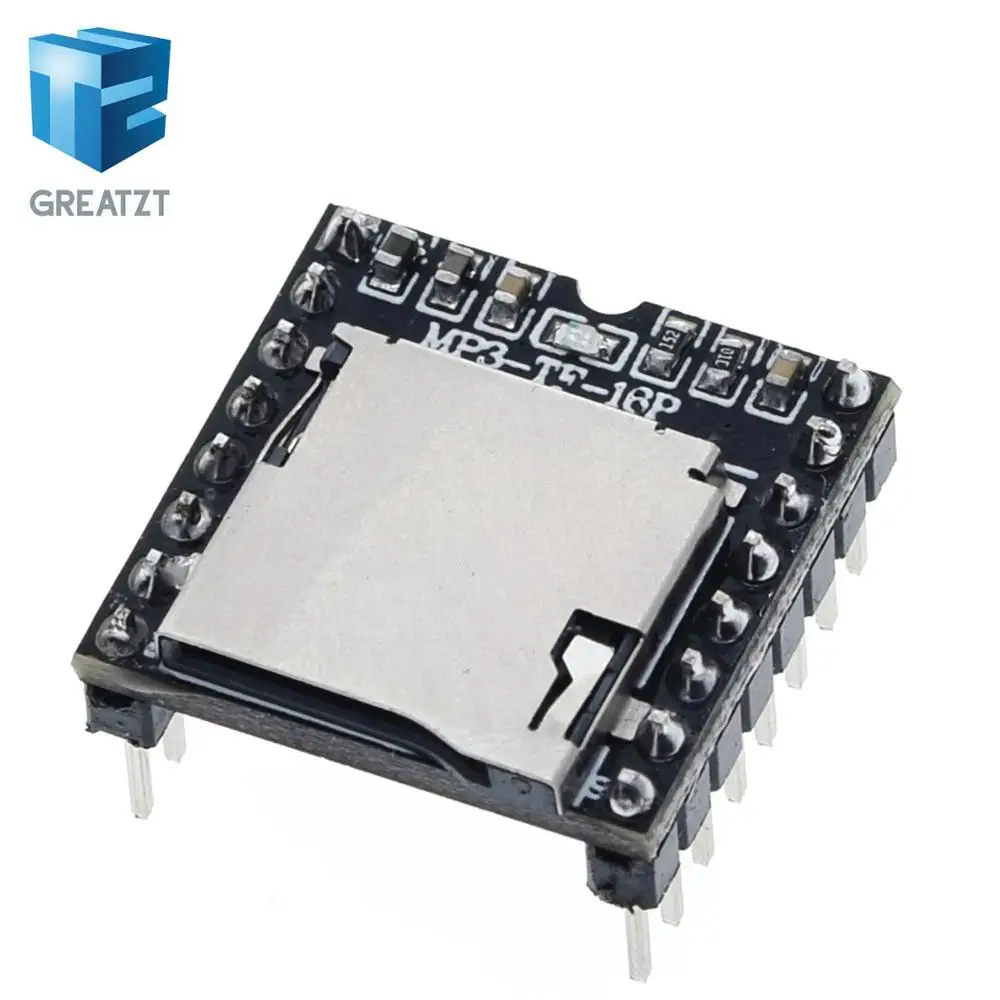 1/2/4 Stück GREATZT Mini MP3-Player-Modul TF-Karte U-Disk Mini MP3-Player Audio-Sprachmodul-Platine für Arduino DF Play Großhandel