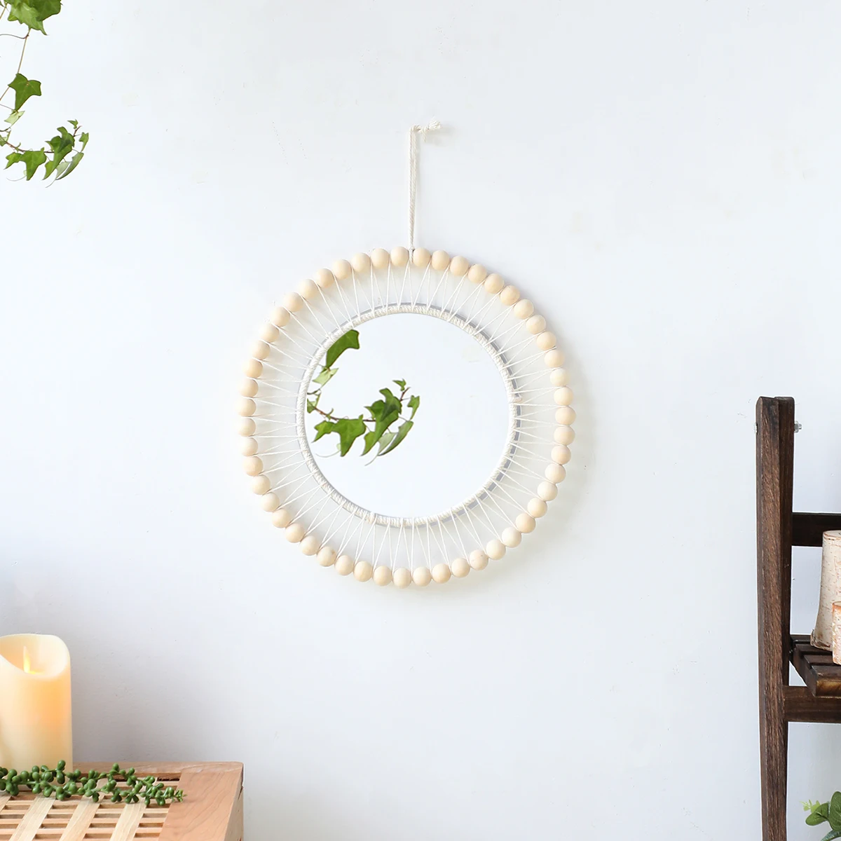 Dremisland Set Di 2 Specchi Da Parete Rotondi In Macramè Fatti A Mano - Decorazione Boho Con Frange, Per Soggiorno E Camera Da Letto - 5