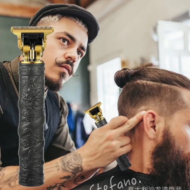 

Женская винтажная электрическая Беспроводная Машинка для стрижки волос T9, Профессиональный парикмахерский триммер для мужчин, машинка для стрижки, бритва, зажигалка для бороды