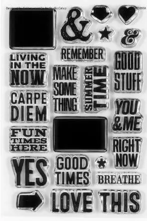 DIY Scrapbooking 클리어 스탬프 시트 A7259에 대한 단어 클리어 스탬프 커팅 다이 인감