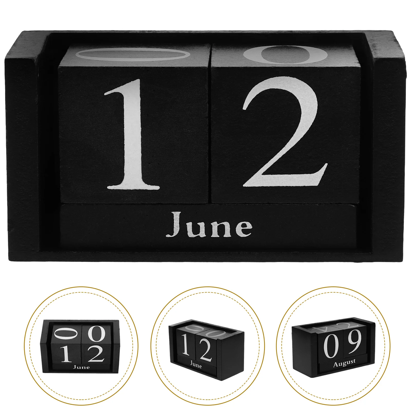 

Wooden Block Calendar The Office Supplies Supply Bar Counter Household Perpetual Elegant