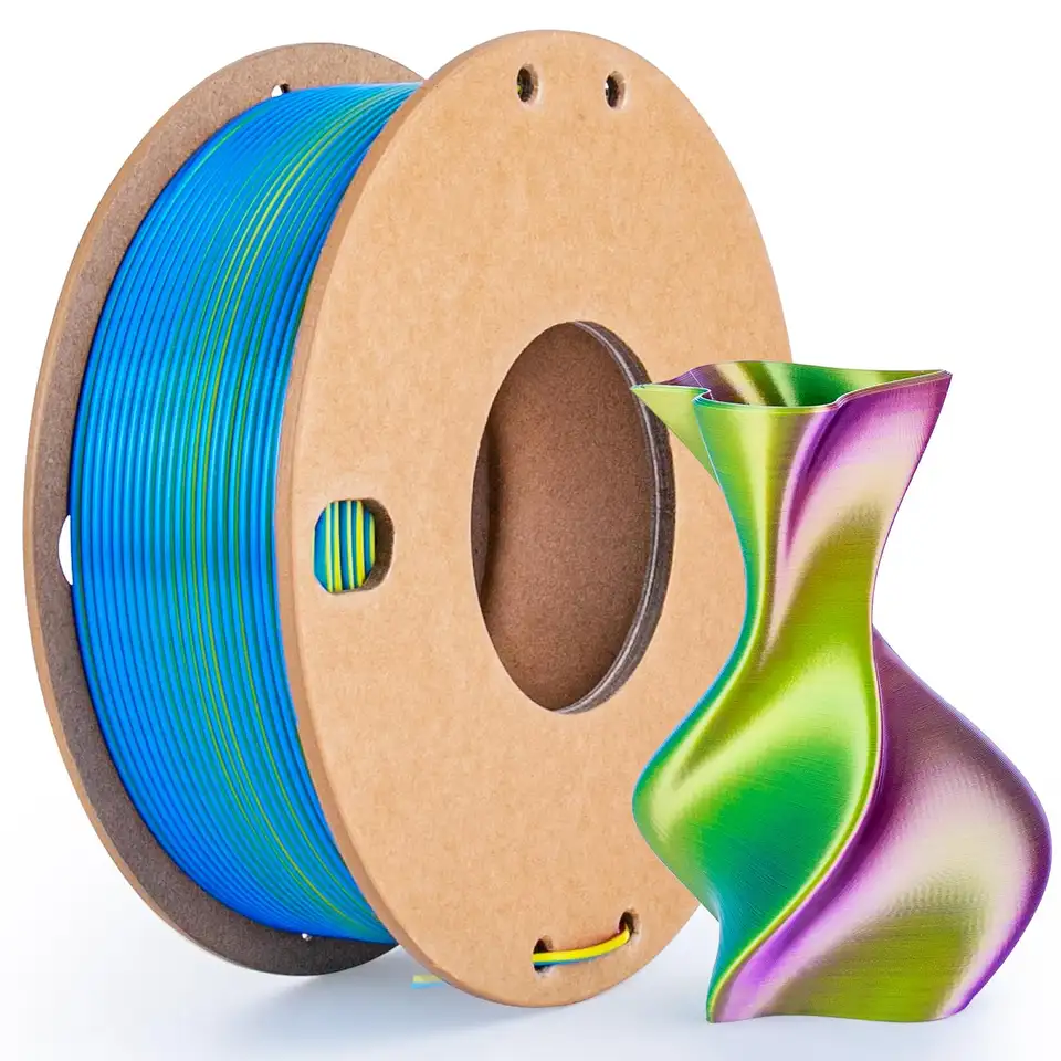 Three Color PLA Silk Filament 250g per Roll Net Weight, Suitable for FDM 3D Printers, 1.75mm Silk PLA 3D Printing Material. image 11