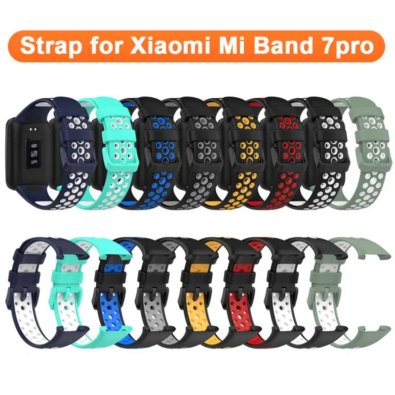 

Silicone Strap for Xiaomi Mi Band 7pro Replacement Two-color Sport Blacelet Wristband for Xiaomi Mi Band 7pro Smart Watch Correa