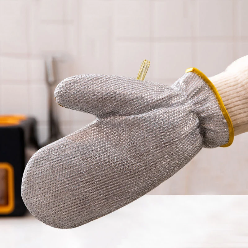 Rust Removal Cleaning Gloves Kitchen Insulation Gloves Steel Wire Dishwashing Cleaning Cloth Waterproof Pot dishwashing gloves cleaning gloves