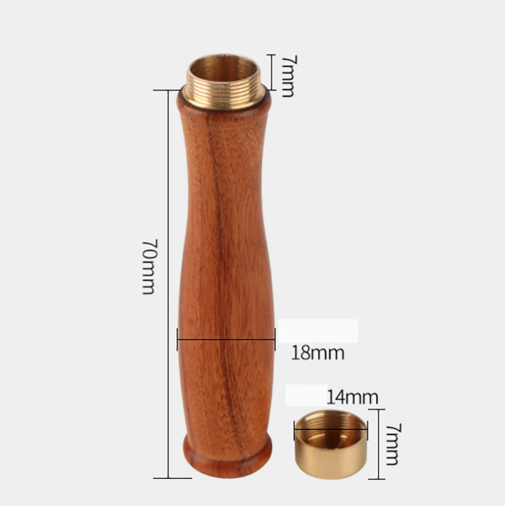 Palisander Zahnstocherhalter mit Messingdeckel Holzkapsel Eimer Box Wandern Tragbarer Zahnstocher Nadeletui Handgefertigte Aufbewahrungsbox – Detail 1