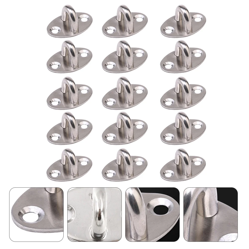 

15 Pcs Wall Mounted Clothes Hanger Storage Ring Hook for Home Type Fixed Fan Pull Office