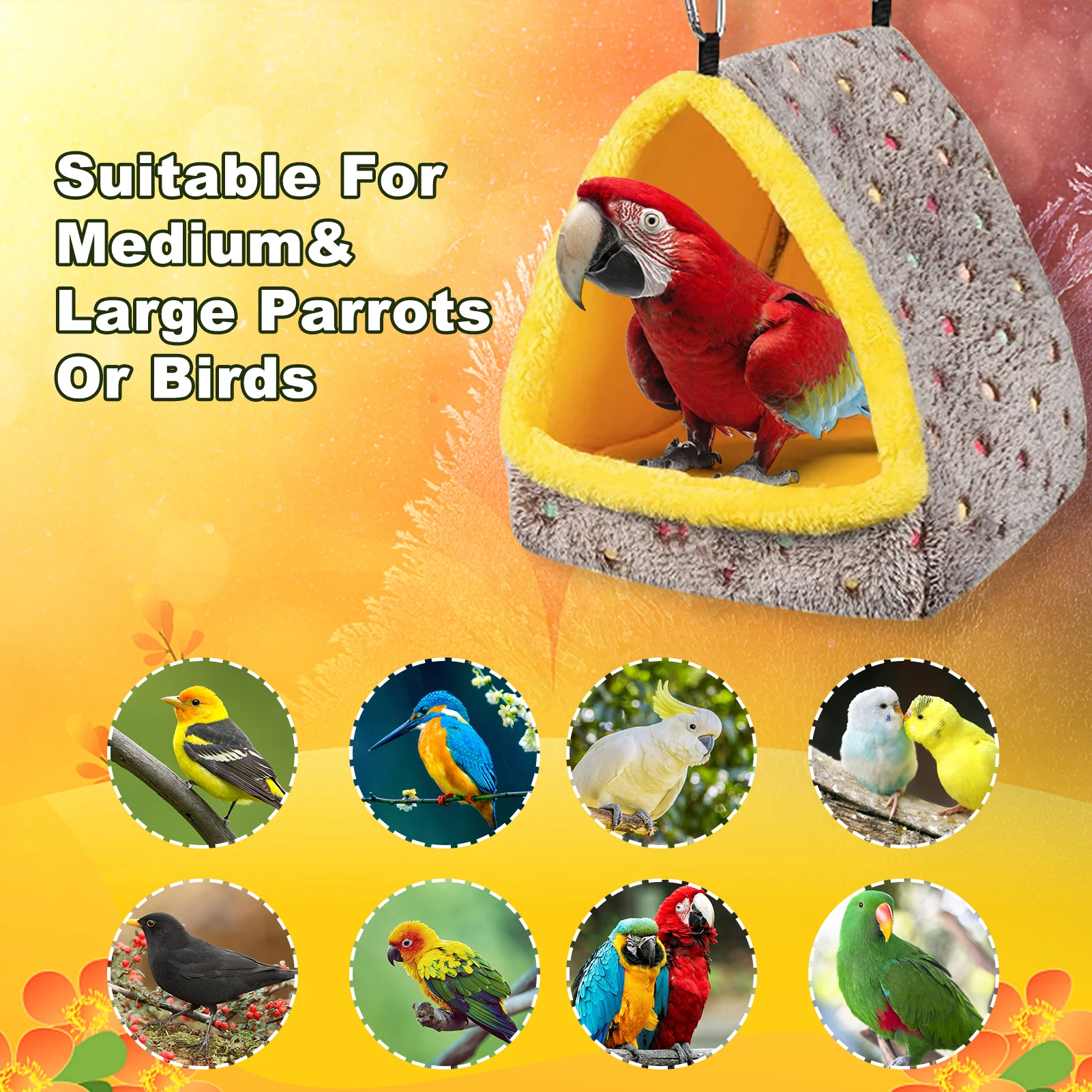 Bird House Bedding for Cage Parrot Guinea Pig Chinchilla Hedgehog Winter
