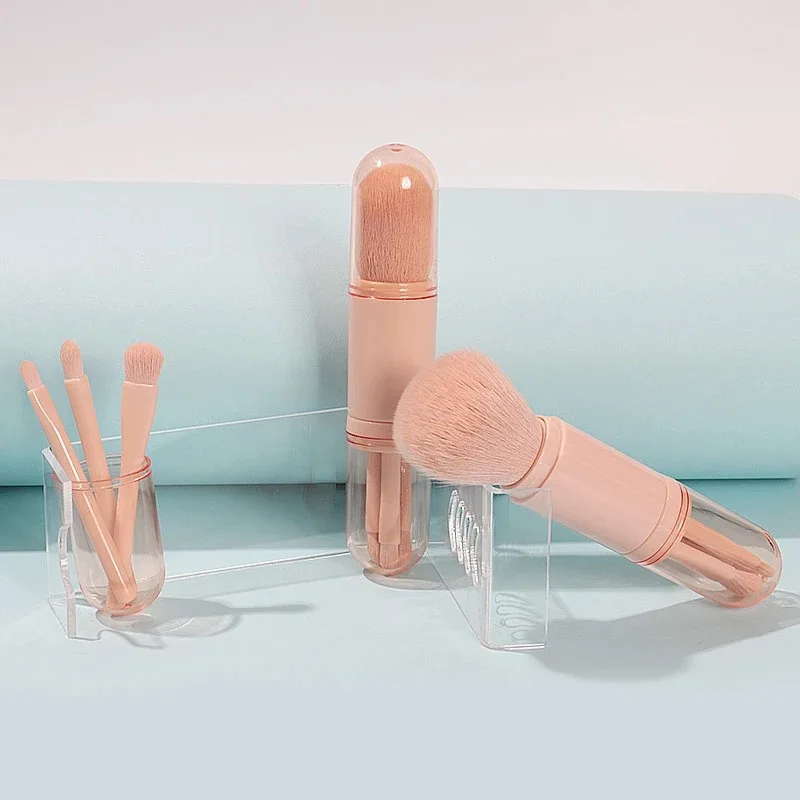 4 In 1 Makeup Brush Mini Eye Shadow Brush Powder Convenient Makeup Beauty Tools makeup brush set makeup brush makeup tool set makeup tool