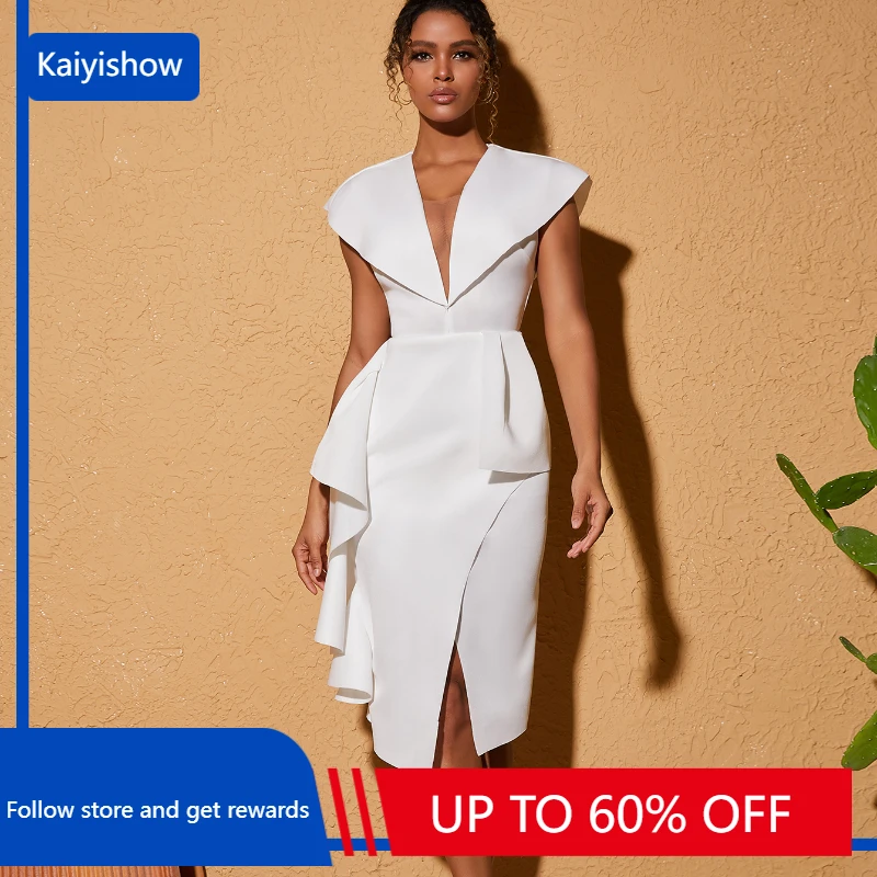

Minimalist Dresses For Women V Neck Sleeveless High Waist Folds Temperament A Line Dress Female Fashion Clothing