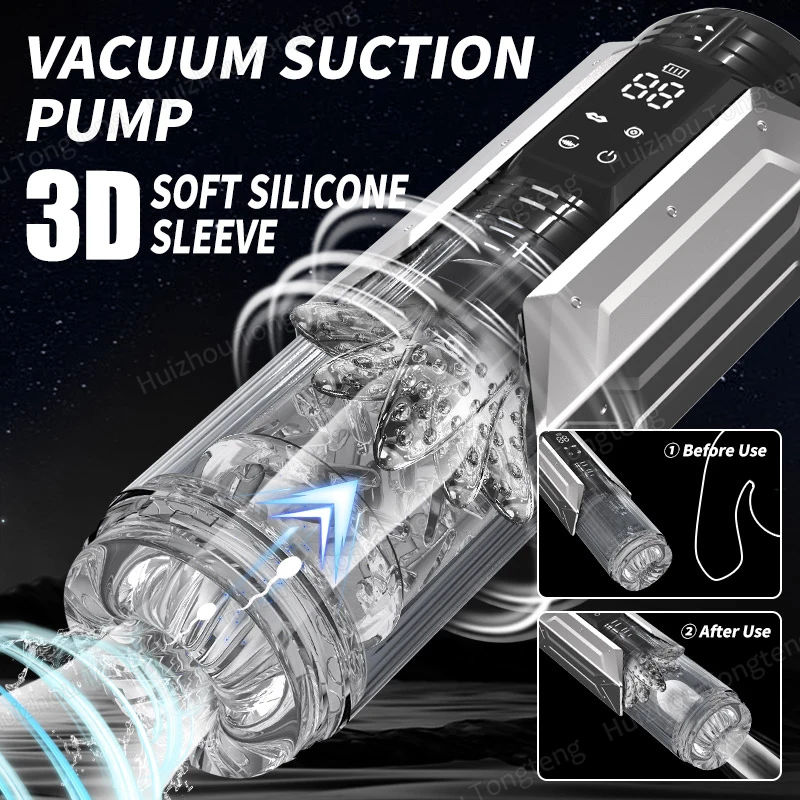 Male Masturbator APP LED Automatic Male Masturbator Cup 7 Sucking Rotating Licking Thrusting Modes Pocket Pussy Stroker Blowjob Sex Toys for Men