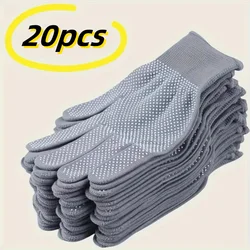 Breathable Non - Slip Multicolor Nylon Gloves - 20 Pack (20pcs)