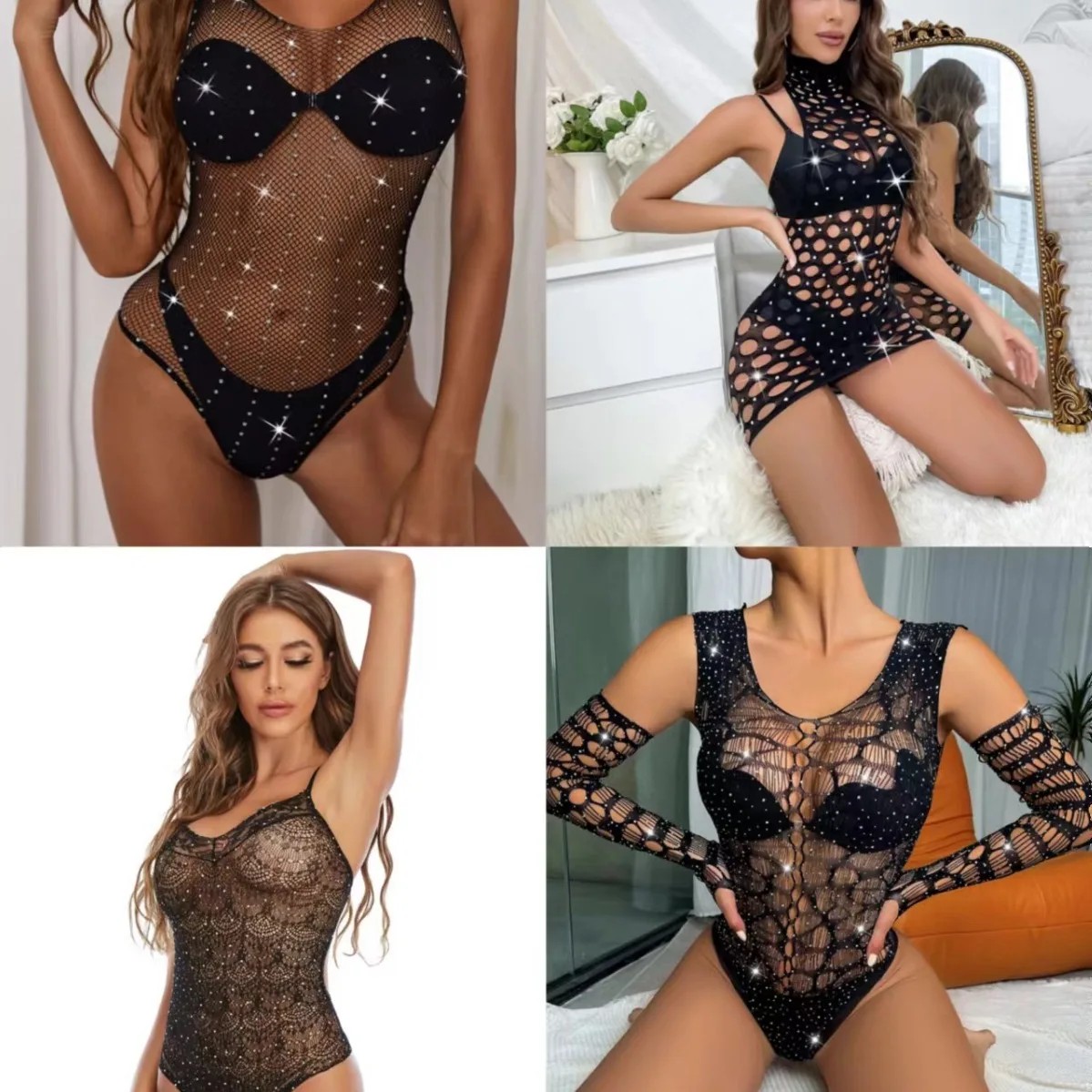 

Hot Sexy Mesh Fishnet Bodystockings For Women Erotic Lingerie Open Bra Crotchless Teddies Bodysuits Sexy Lingerie Underwear