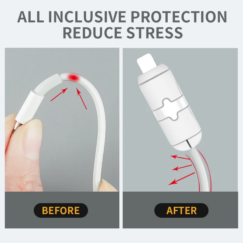 Universal Cable Protector Sleeve - Enhanced USB Data Cord Wrap for Charger and Cable Durability