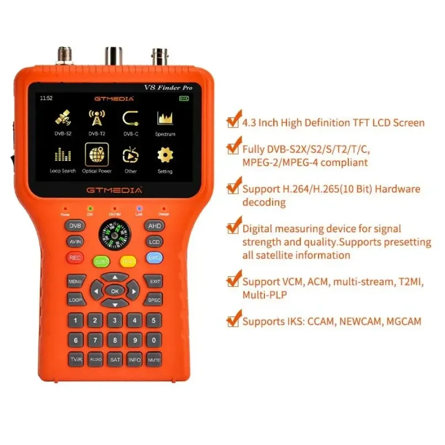 V8FinderProGTMEDIANewSmartSatelliteSignalFinderDVBS2XS2