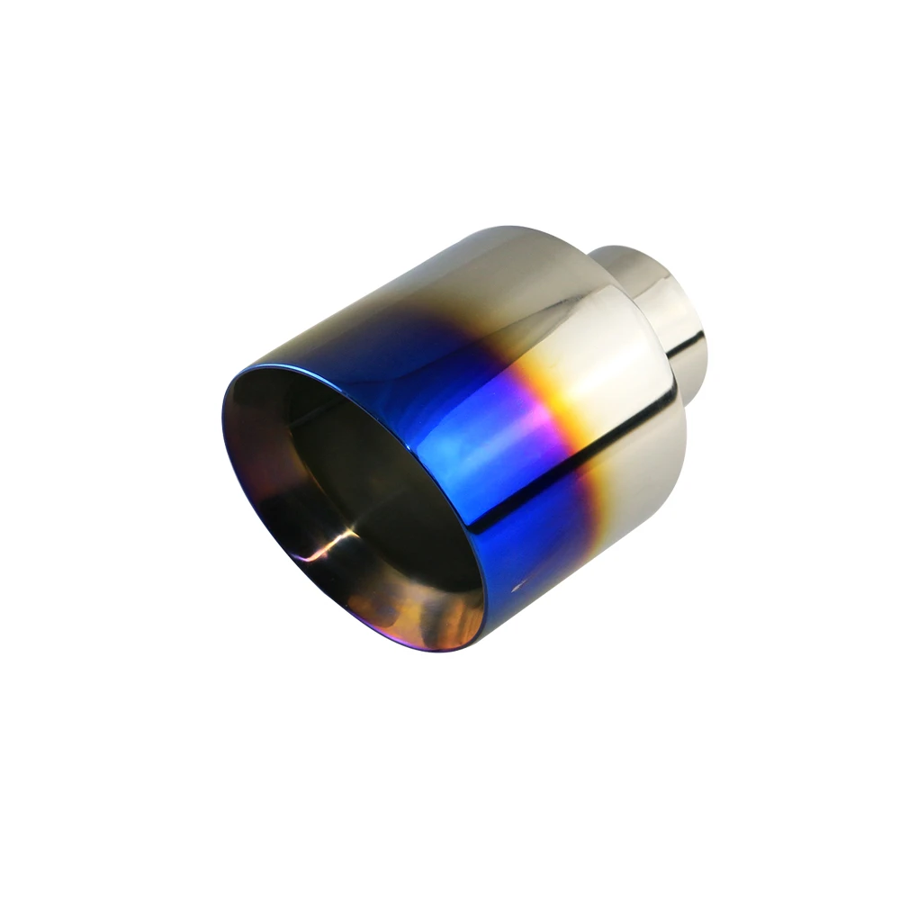 

Stainless steel Car Exhaust Tip 76mm inlet Slant Outlet 127mm Universal Muffler Tail throat