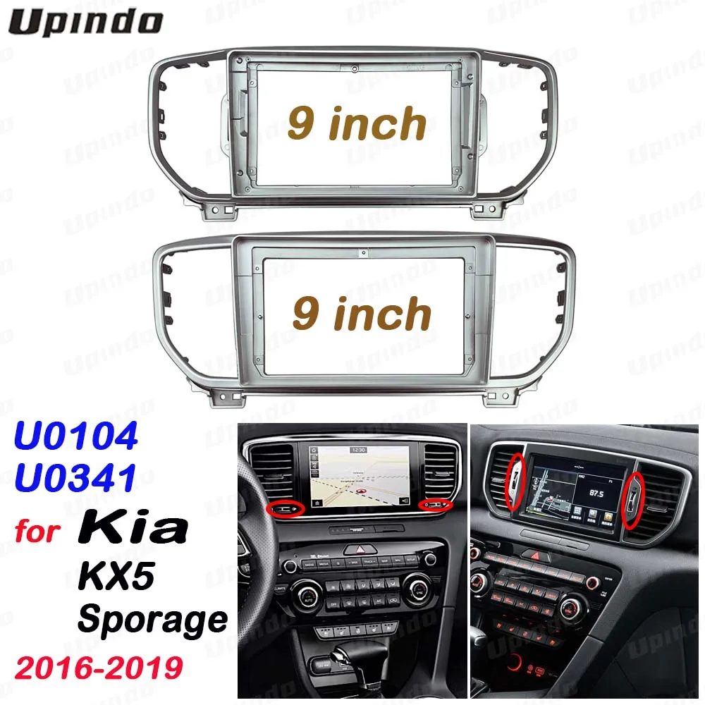 

2 Din 9 дюймов Автомобильный радиоприемник установка DVD GPS Mp5 пластиковая панель Рамка для KIA KX5 Sporage 2016-2019 комплект крепления для приборной панели