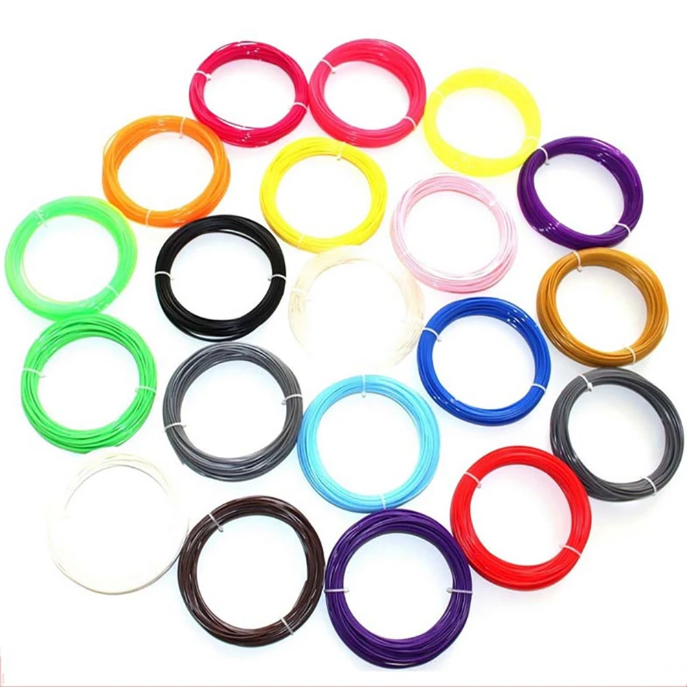 3D Printer Accessory Multicolor PLA Filament For 3D Pen Plastic Filagment 10/20 Rolls 5M/Color 1.75mm 1kg 50M/100M/150M/200M