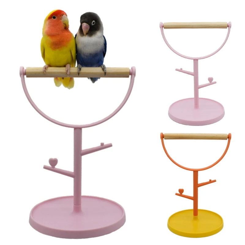 Cute Small Bird Perch Bird Play Stand Training Parrot Playstand Portable Cage Toys for Cockatiels Conures Parakeet