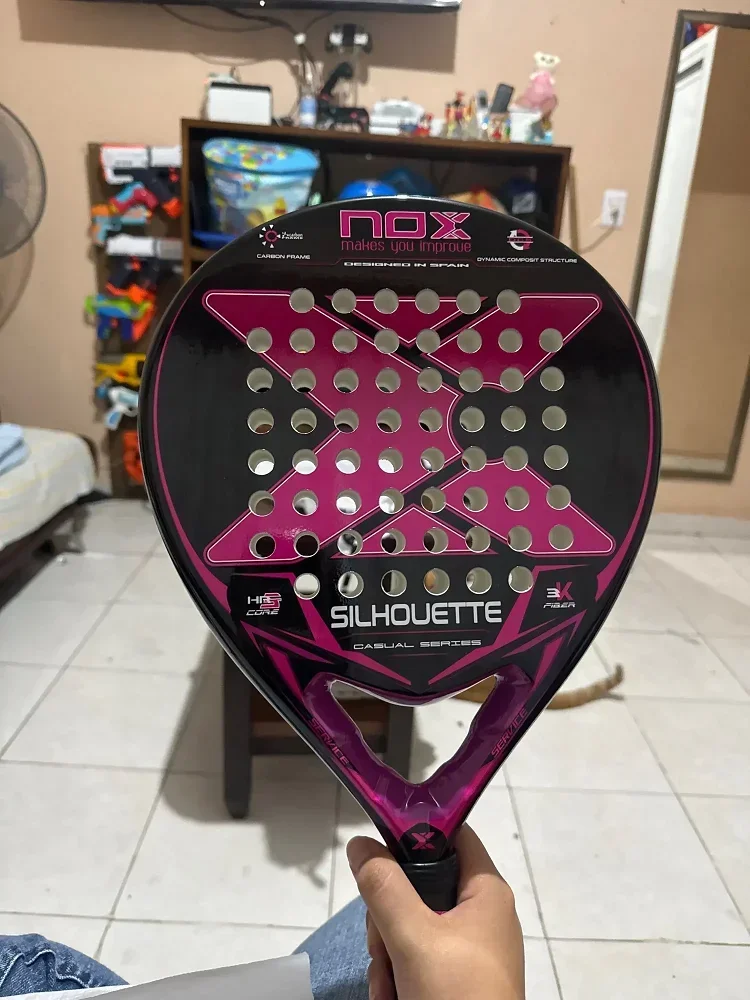 Padel Racket Tennis Racket Professional Padel Tennis Racket, Soft Face Carbon Fiber, EVA Memory Paddle, Sports Racquet, Outdoor Equipment for Men and Women