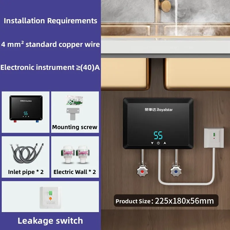 5500W Kitchen Electric Water Heater Household Faucet Heater Instant Heating  Water-free Storage 55℃ Balcony Hot Water Supply - AliExpress
