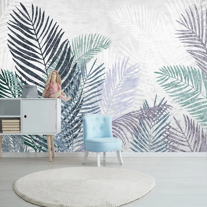 

Custom 3D Wall Murals Non-woven Wallpaper Abstract Leaves Modern Fashion Restaurant Living Room TV Background Photo Papier Peint