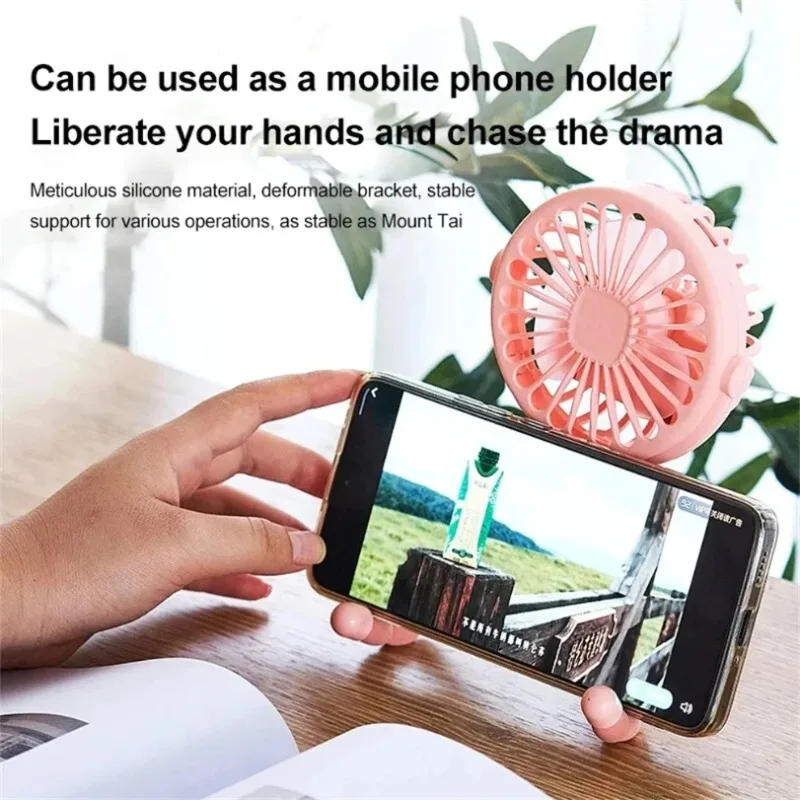 Cute octopus desktop, stroller usb rechargeable fan portable mini twistable standable fan