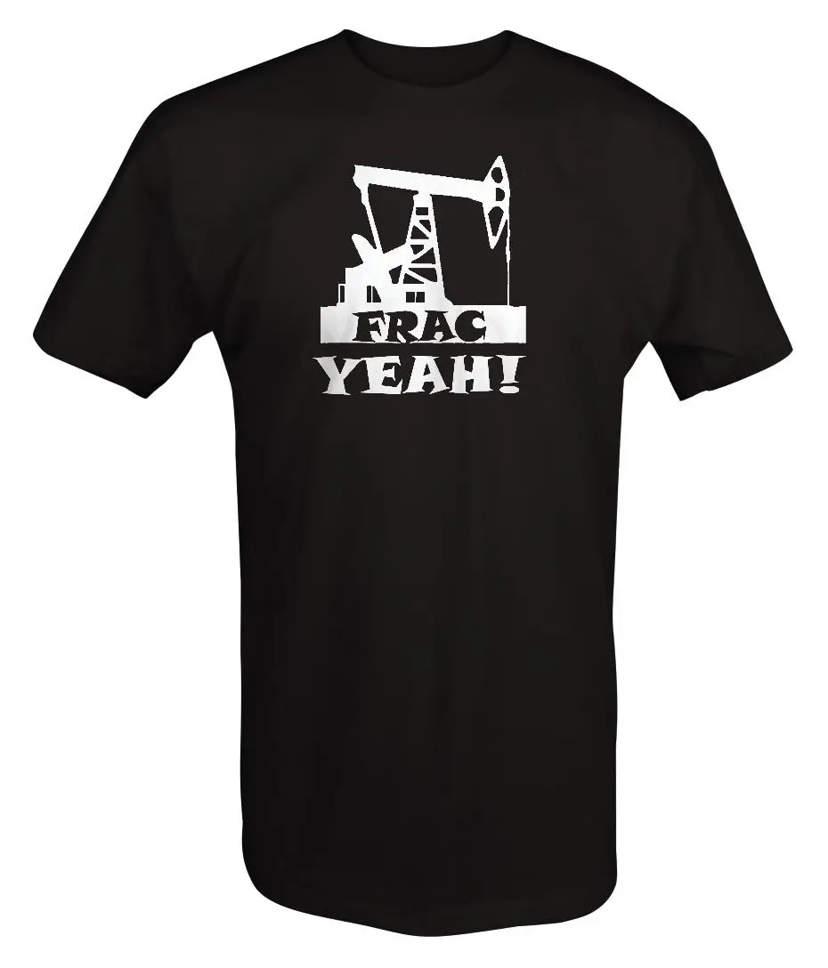 Maglietta-Frac Sì! Campi Petroliferi Prezzi Del Gas Potabile Us Economy Maniche Lunghe
