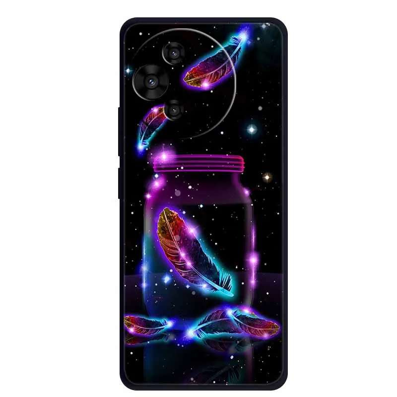 Luxury TPU Soft Silicone Back Cover with Floral and Love Design